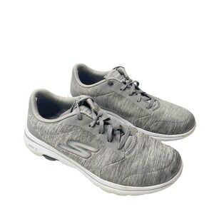 Skechers Goga Mat Ultra Go Air Cooled Gray Size 8 Shoes Womens Comfort Tie Up